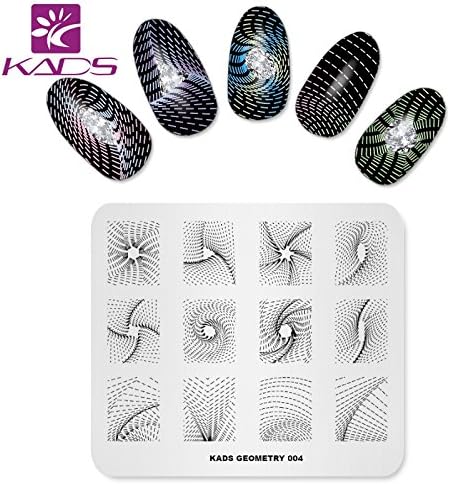 KADS 5Pcs/Set Nail Template Nail Art Template Decoration Tool Geometry Designer Style Image Plate