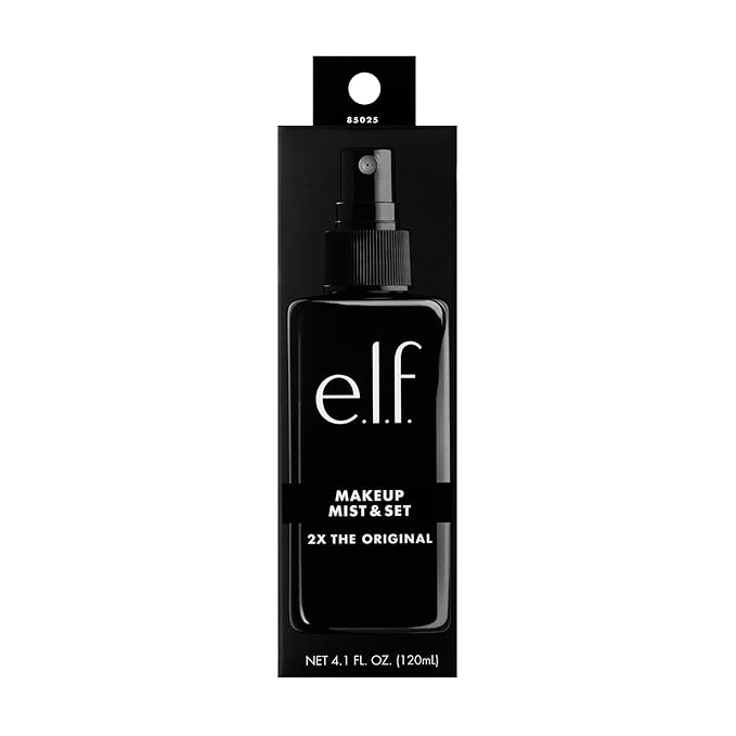 e.l.f. Makeup Mist & Set, Hydrating Setting Spray For Setting & Reviving Makeup, Soothes & Hydrates Skin, Infused With Vitamin A, Vegan & Cruelty-free, 4.05 Fl Oz (120 ml)