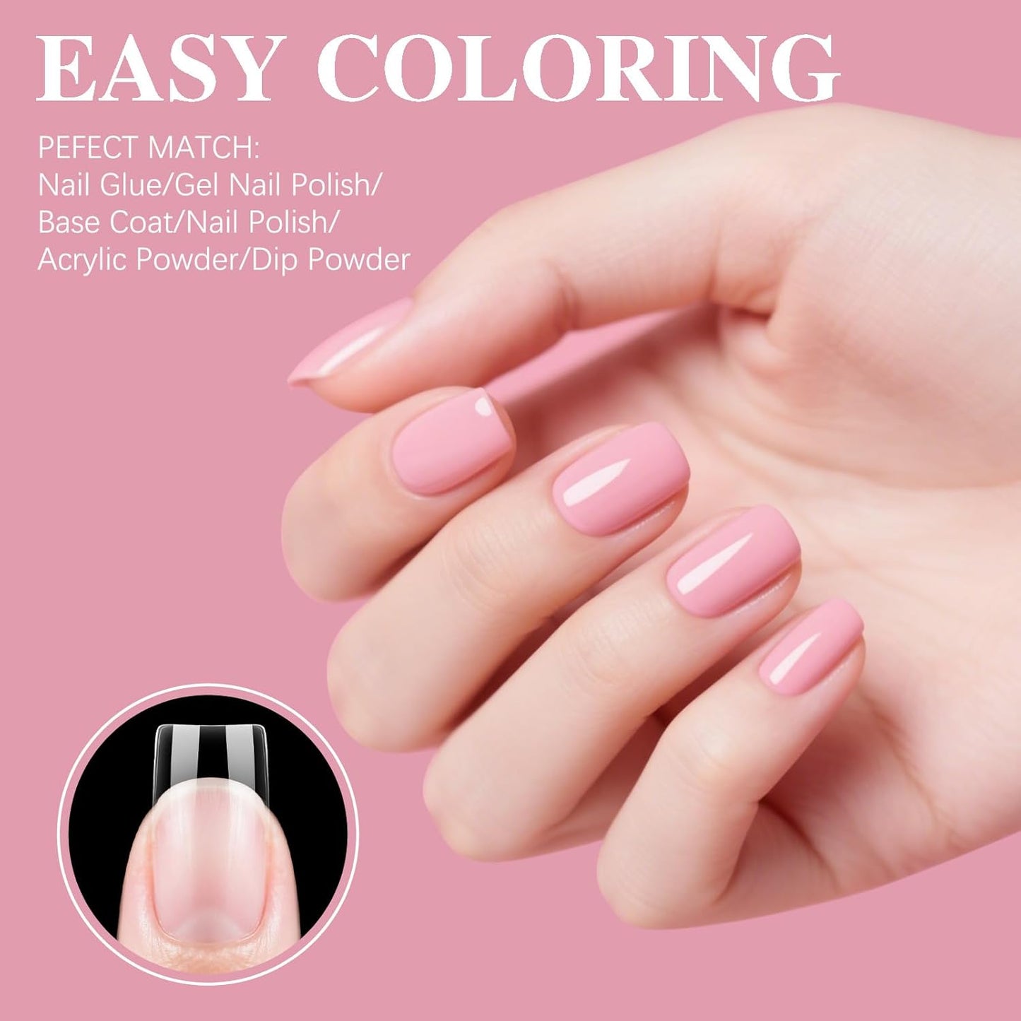 Short Square Nail Tips, SSWSBYKE 300pcs Soft Gel Nail Tips for Full Cover Pre-Shaped Acrylic Fake Nails Tips 15 Sizes Half Matte Press On Nails for Extension Home DIY Salon