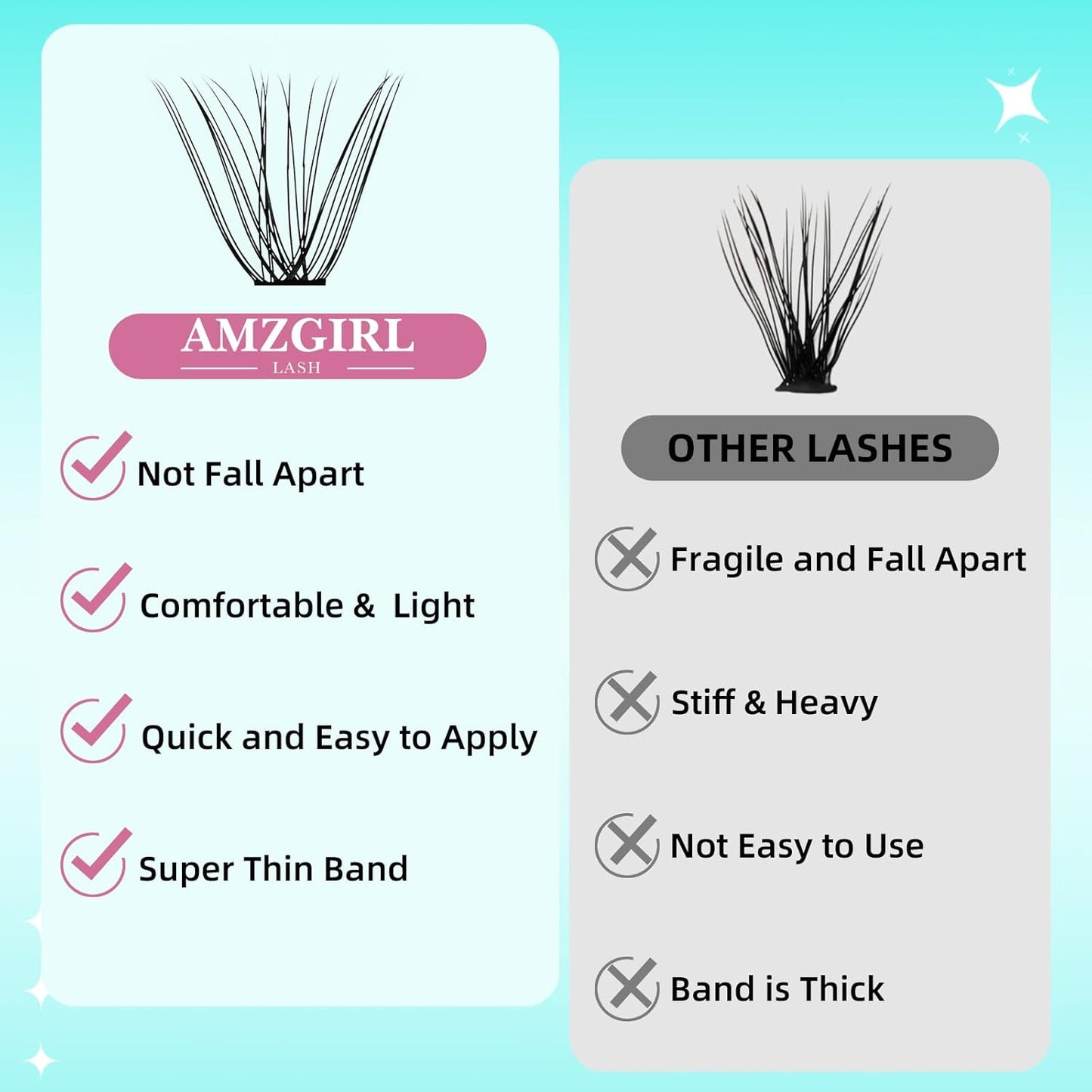 Lash Clusters Wispy 280PCS Eyelash Extension 30D 40D Cluster Lashes Individual Lashes DIY Lash Extension Natural Look Cluster Eyelash Extensions Soft False Eyelashes at Home for Beginners(12mm)