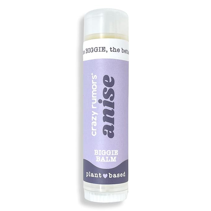 Crazy Rumors Biggie Anise Flavored All Natural, Plant Based Lip Balm to Moisturize and Nourish your Lips - Anise tube 0.6 oz (4x Larger than standard 0.15 oz lip balm)