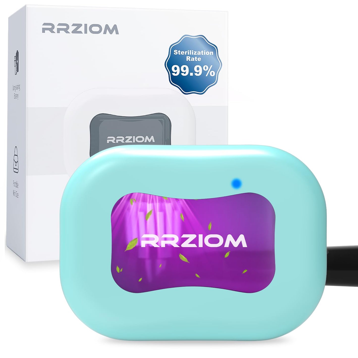 Toothbrush Sanitizer Case, RRZIOM Portable Toothbrush Covers Rechargeable, Rechargeable Toothbrush Cleaner Holder Case for Travel Home, Detachable Toothbrush Cover Cap for All Toothbrushes (Blue)