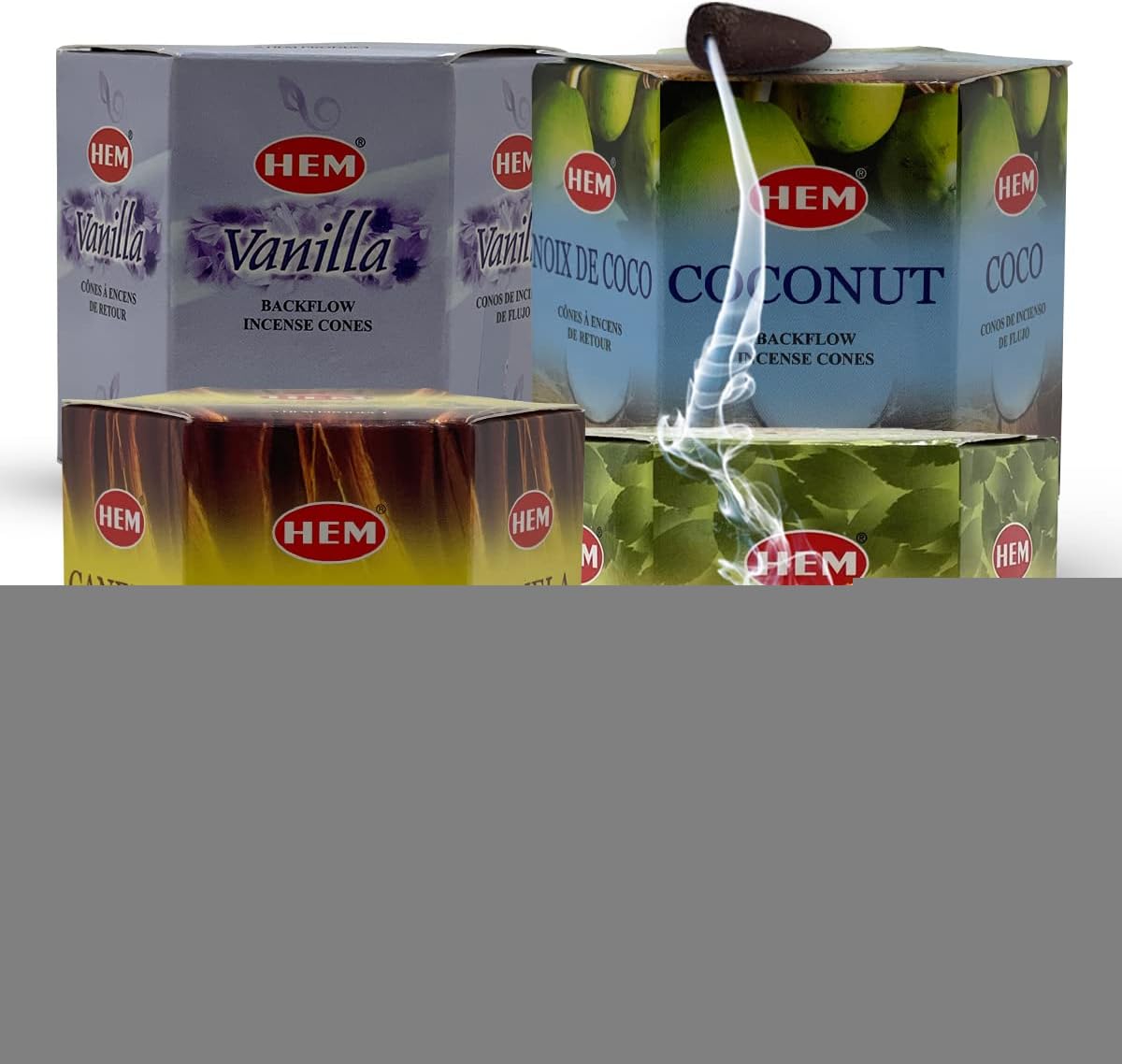 Variety Pack Backflow Incense Cones for Smoke Fountain Haze Falls Waterfall Aromatic and Mat Bundle #5