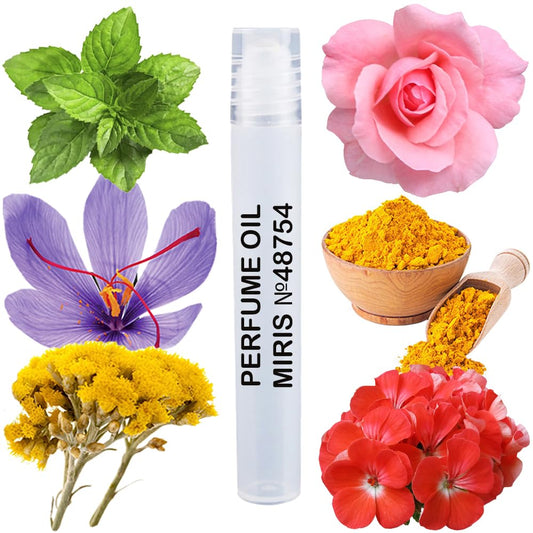 MIRIS Perfume Oil No. 48754, Inspired by Rose Sapphire, Long-Lasting Unisex Roll-On For Women and Men, Rollerball 0.34 Fl Oz / 10 ml