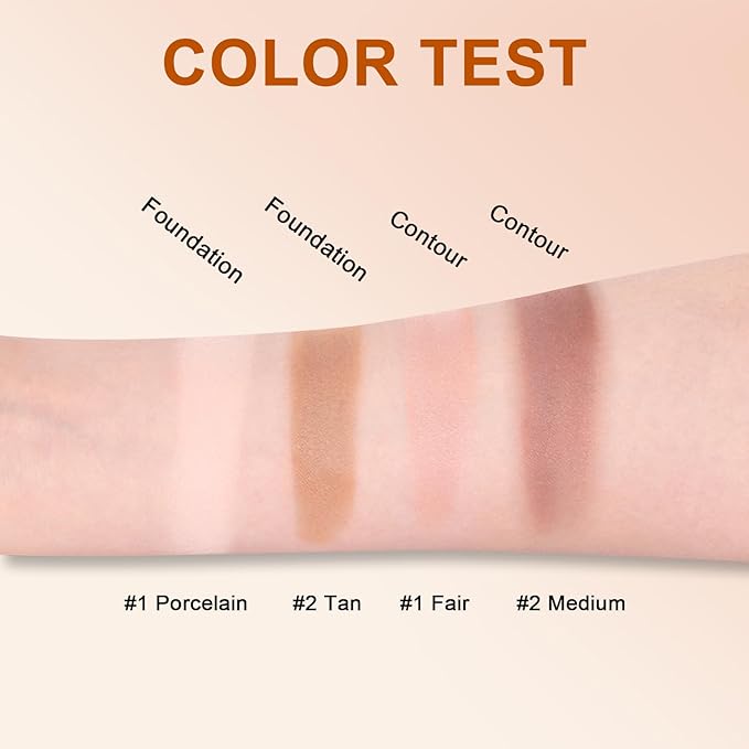 Baked Powder Contour Makeup, Brighten Bronzer Powder, Highlighter Bronzer Glow Palette, Cruelty Free Shimmer Bronzing Powder to Use For Contour Make up, Natural Finish & Easy to Use #001