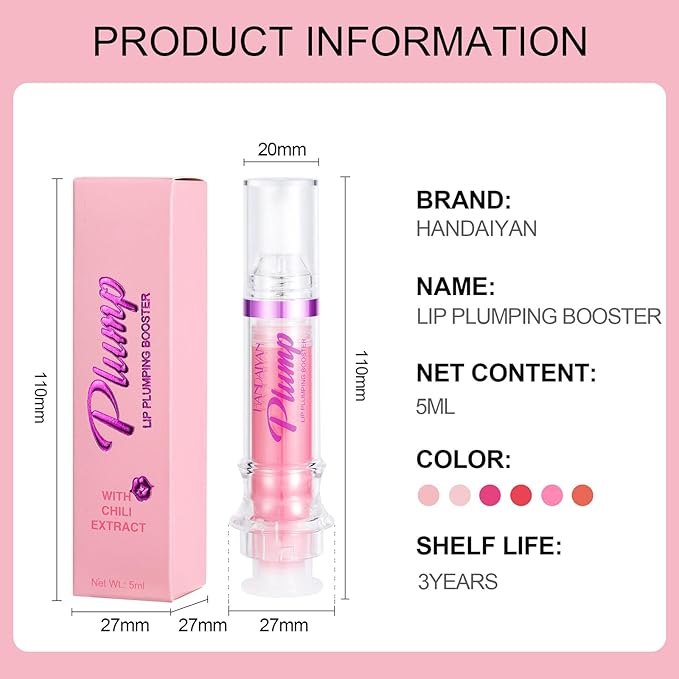 Glossy Finish Lip Glow Oil,Lip Plumping Booster Plump,Hydrating, Volumizes & High-Shine Lip Plumping Mirror Lip Glaze Lip Makeup,Lip Enhancer for Fuller, Lip Mask, Hydrating& Reduce Fine Lines (001#)