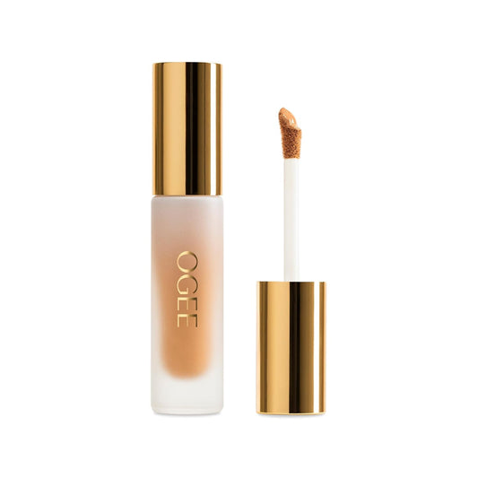 Ogee Complexion Perfecting Under Eye Concealer - Certified Organic Full Coverage Concealer - Buildable Coverage - FICUS 4.00N - Medium Deep (Warm Undertones)