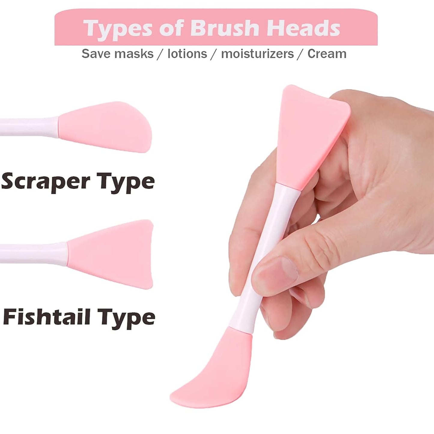 Silicone Face Mask Brush, Facial Mud Mask Applicator Brush Flexible for Applying Facial Mask,Sleeping Mask,Clay Mask,Body Lotion Mask Beauty Tools Makeup Brushes Applicator