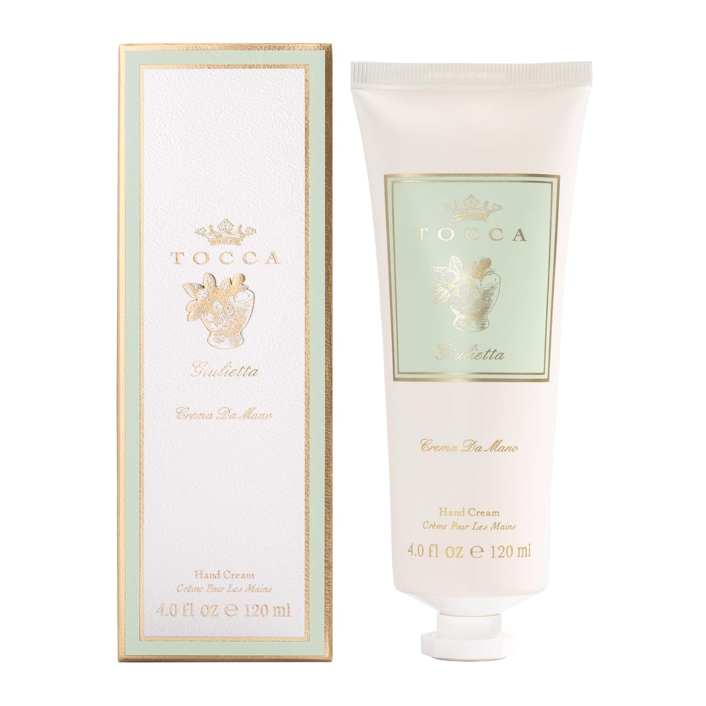 Tocca Crema de Mano Luxe, Giulietta Hand Cream, 4 oz - Pink Tulips, Green Apple, Vanilla Orchid - Moisturizing, Quick Absorbing