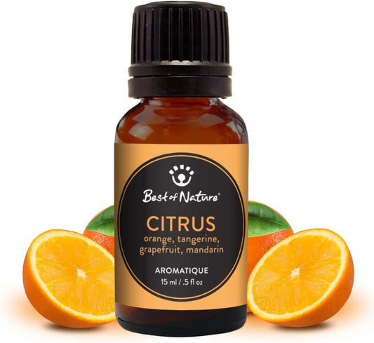 Best of Nature Citrus Essential Oil Blend – Orange, Tangerine, Grapefruit & Mandarin – 100% Pure for Diffuser, Mood Boost & DIY – Bright Aromatherapy