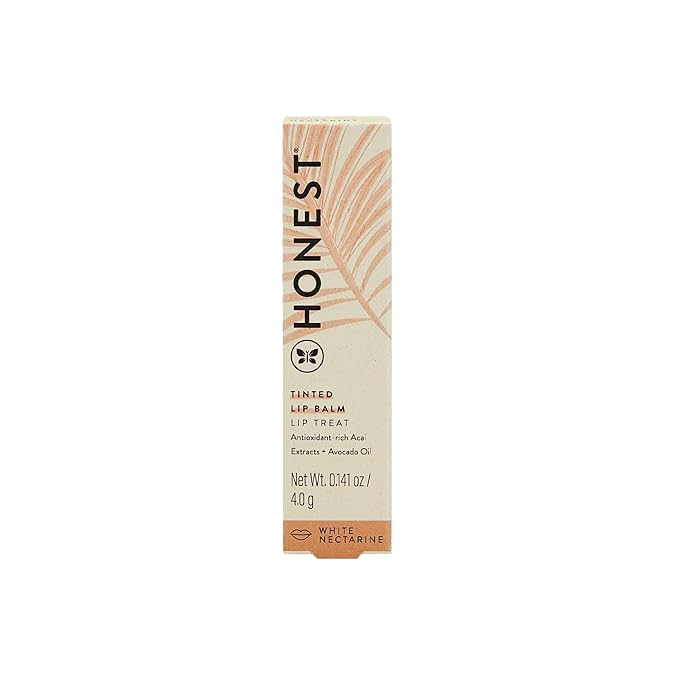 Honest Beauty Tinted Lip Balm | Antioxidant-rich Acai Extracts + Avocado Oil | EWG Certified, Vegan, Cruelty Free | White Nectarine