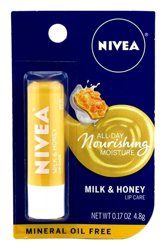 NIVEA A Kiss of Milk & Honey Natural Defense & Soothing Lip Care 0.17 oz