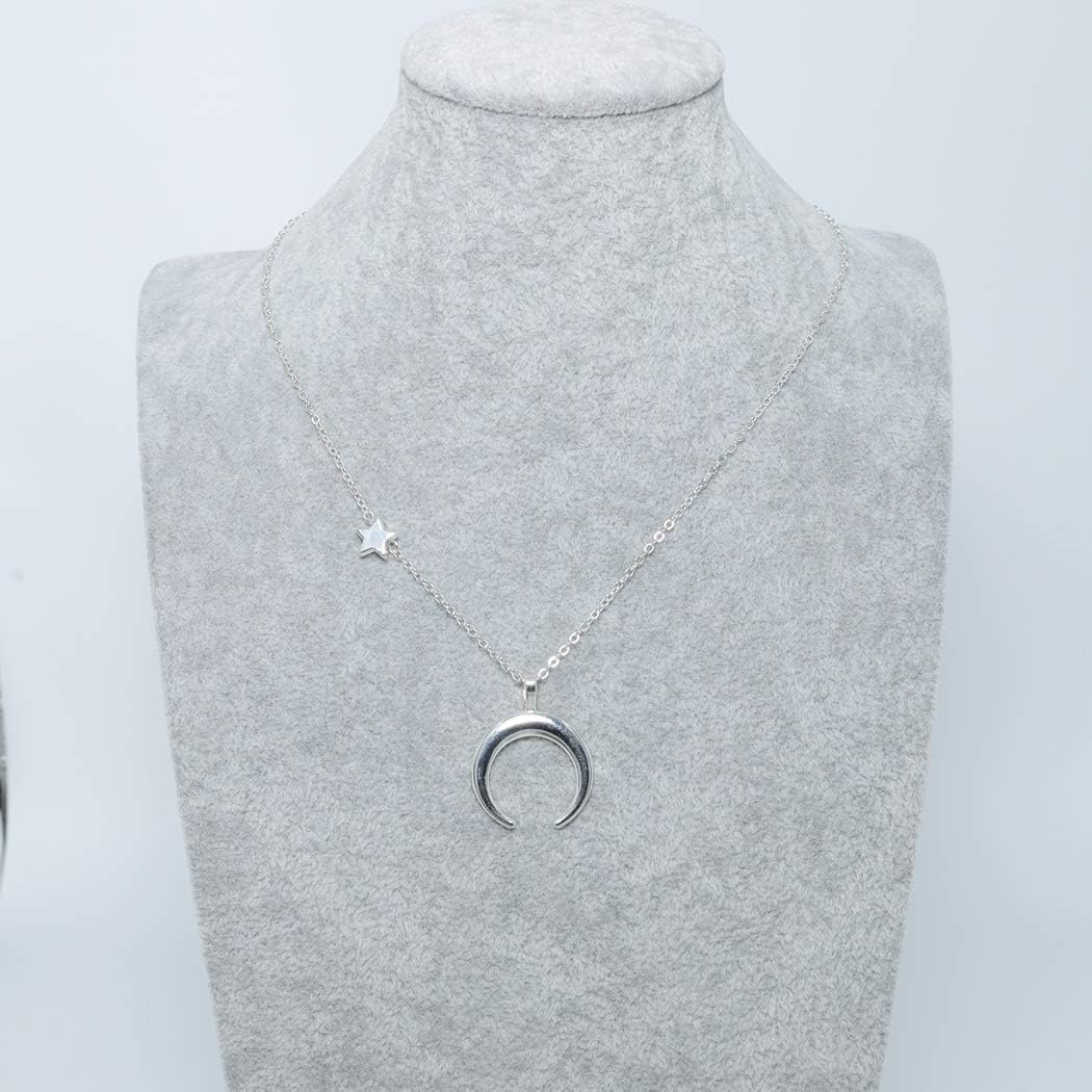 Bohemia Necklace with Pentagram Crescent star Pendant Boho Necklaces Chain Jewelry For Woman and Girls