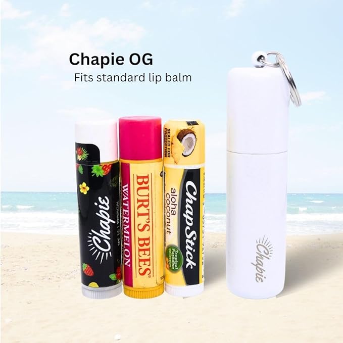 OG | Vacuum Insulated Lip Balm Keychain Holder, Prevents Melting & Messes | 3-Pack (Tropics)