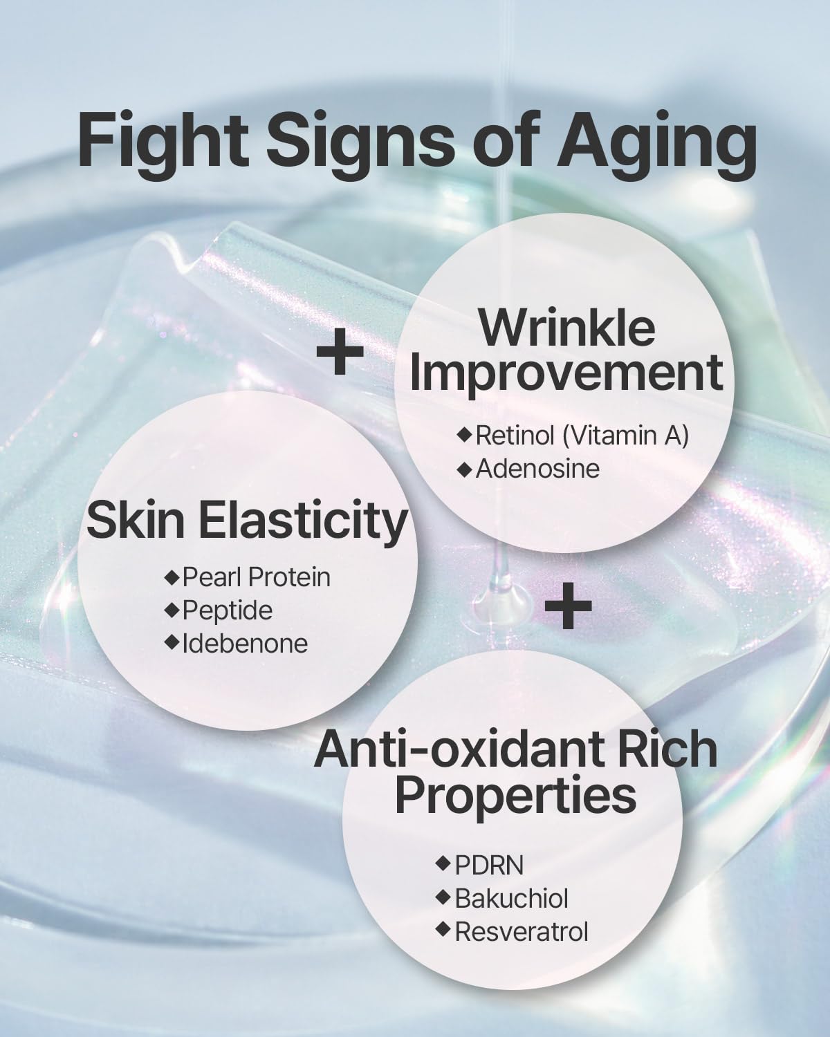 Aura Quartz Hydrogel Lip Mask 5ea - Moisturizing Lip Mask with Retinol, Peptide, Collagen, PDRN, Bakuchiol, Anti-aging Lip Care for Dry Lips, Reduces Laugh Lines, Smooth and Plump Lips