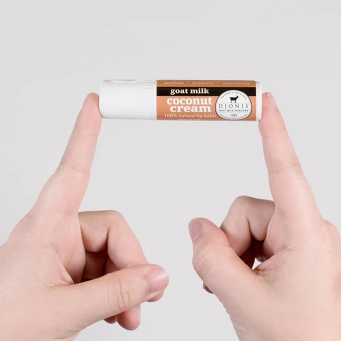 Dionis Goat Butter Overnight Lip Mask & Lip Balm Kit - Goat Milk, Jojoba & Moringa Oils Moisturize & Repair Chapped Lips Overnight while Lip Balm Keeps Moisture Locked In All Day, Creamy Coconut