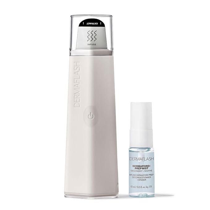 DERMAFLASH DERMAPORE+™ Ultrasonic 2-in-1 Pore Extractor and Serum Infuser, Stone