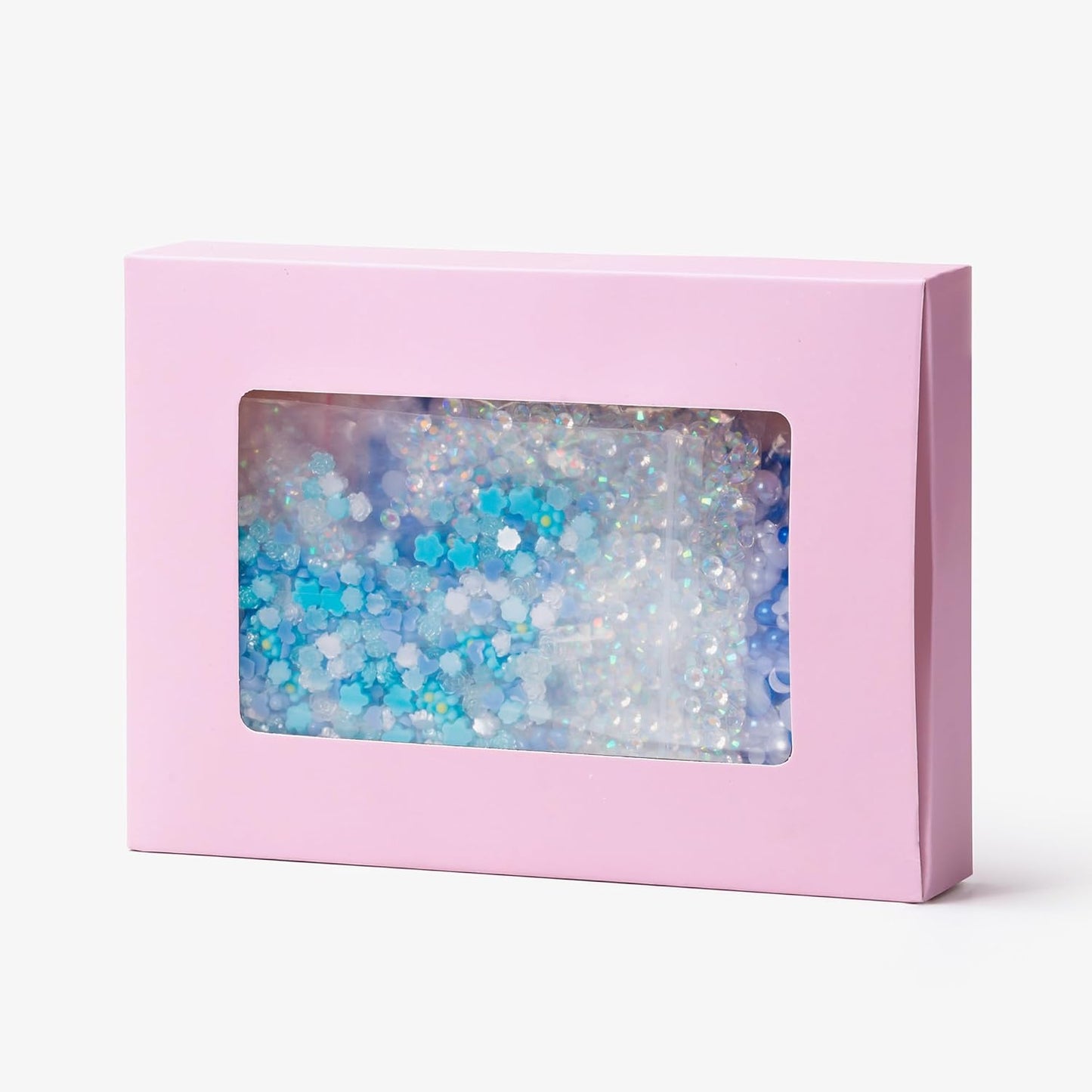 160g Blue White Flat Back Pearls Rhinestones with Gel for Crafts Mixed Size 3mm-10mm AB Color Round Half Pearls Flatback Pearl Beads and Resin Rhinestones Set for Face Art