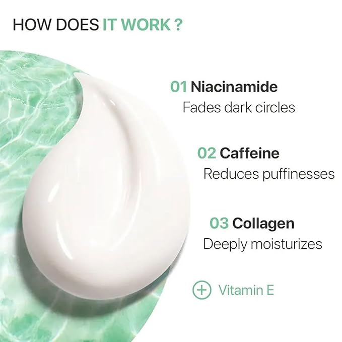 Eye Cream with 2.5% Active Retinol Anti Puffiness Caffeine Under Eye Cream Collagen Deep Moisturizing Anti Wrinkle Reduce Fine Lines Improve Dark Circles Anti Aging