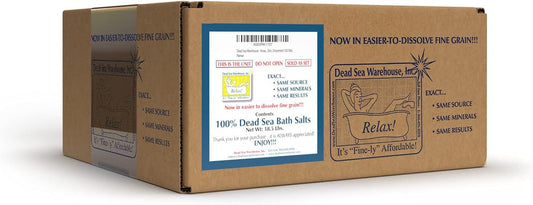 Dead Sea Warehouse - Dead Sea Salts for Soaking - 100% Dead Sea Mineral Bath Salts - Great for Soothing Muscles Aches, Relaxation, Alleviate Skin Issues - Unscented - 18.5 LBS