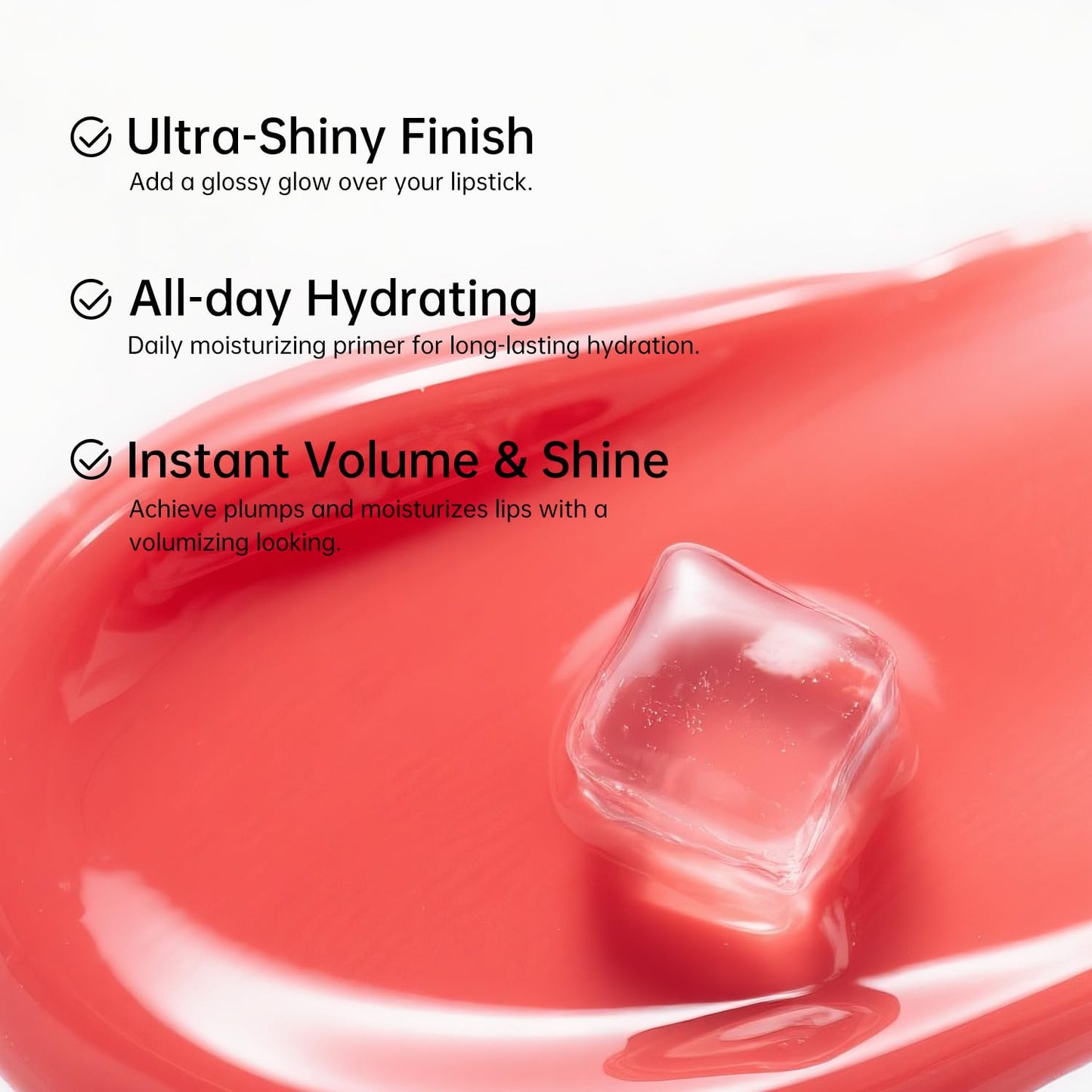 Catkin Lip Plumper Gloss, Tinted Lip Serum with Hyaluronic Acid & Jojoba Oil, Non-sticky Volumizing Hydrating Formula for a High Shine Maximum 3D Look, Plump & Soft Lips 0.12 Fl Oz - C06 Peach Jade