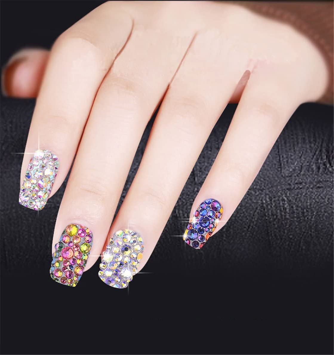 500 Pieces SS30 6mm Flatback Rhinestones AB Clear Round Gems Crystals for Nail Art DIY Crafts Clothes Shoes Bags （Transparent Yellow Coffee AB）