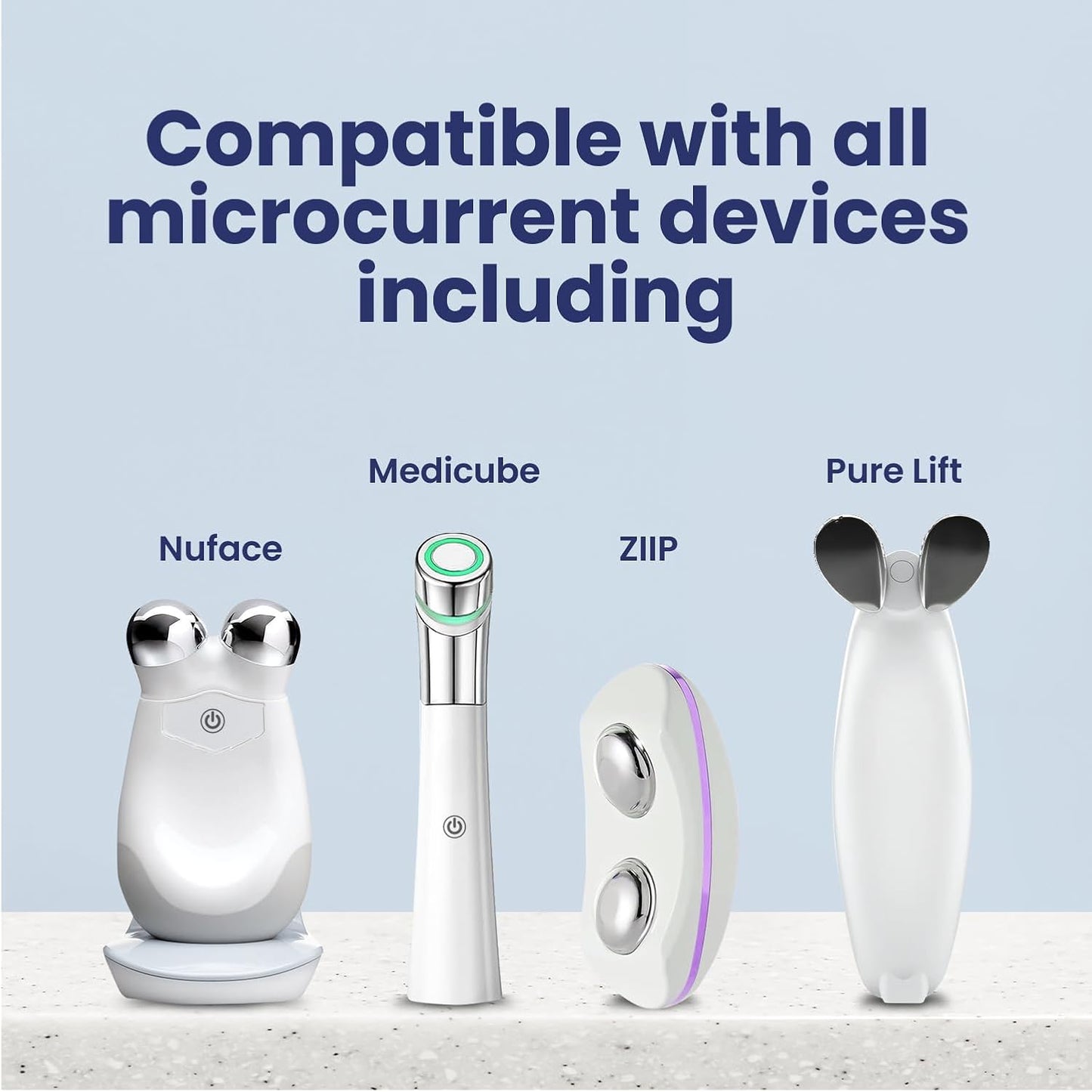 10oz Conductive Gel For Microcurrent Devices - Collagen Peptides & Hyaluronic Acid Boost Skin Radiance - Locks in Moisture for 24 Hours