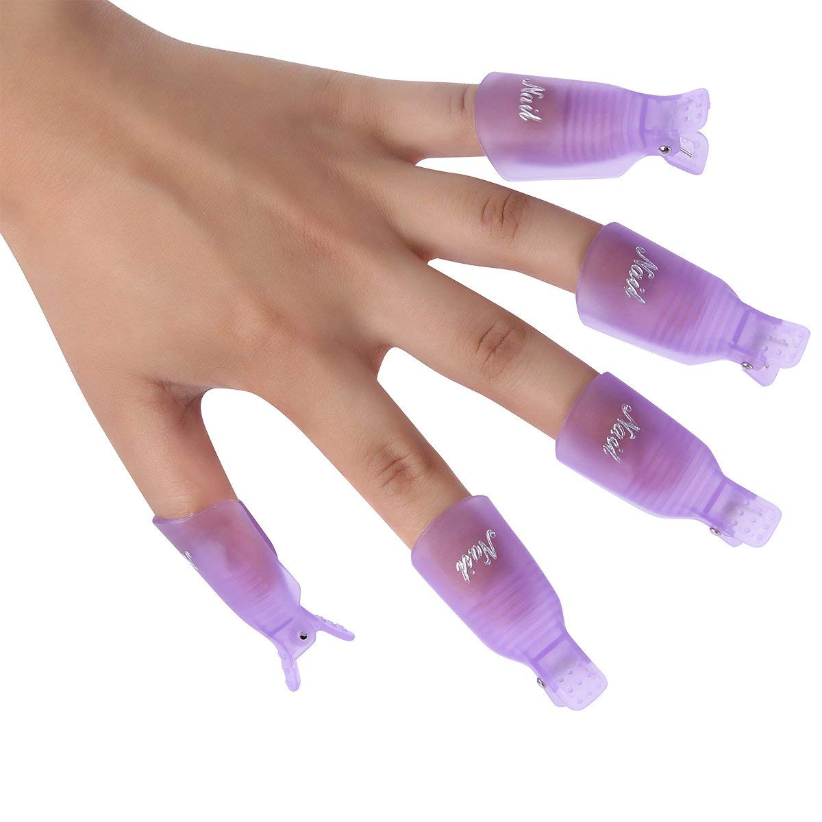 650 Pcs Lint Free Nail Wipes 2" x 2" Nail Polish Removers Cotton Pads and 20 Pcs Reusable Toes & Fingers Nail Soak Off Clips