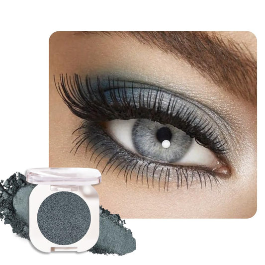 Light Teal Green Single Shimmer Eyeshadow Makeup, Neutral Powde Eye Shadow for Women, Teal Green Glitter Singles Eyeshadow Palette Pigmented Waterproof, sombras para ojos, Girls Eyeshadows Gift