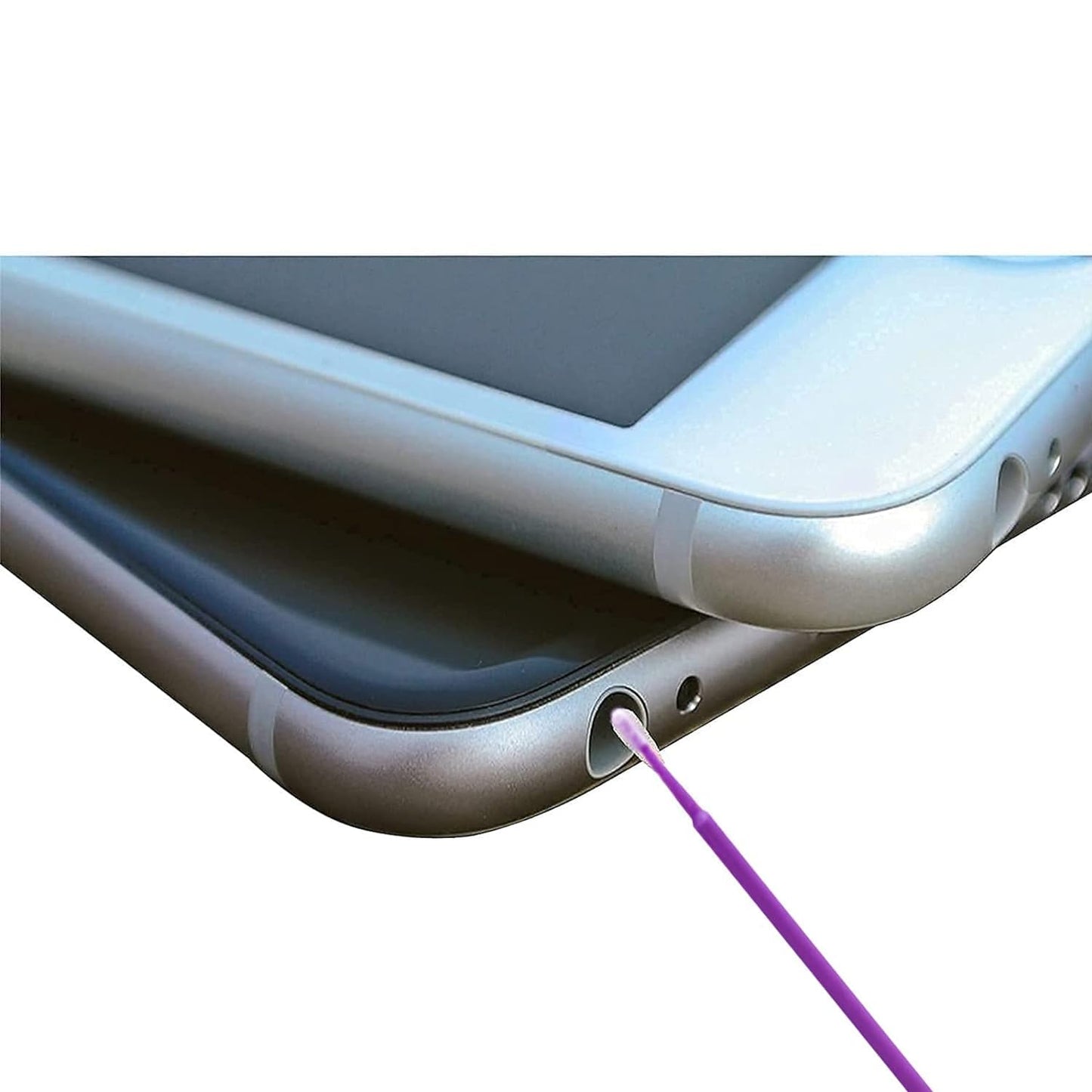 600PCS Microswabs for Eyelash Extensions，Micro Applicators Brush for Cleaning and Applying Make-up Purple (Head Diameter: 2.0mm)