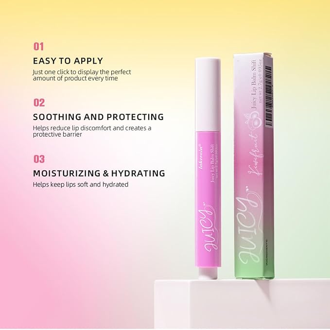 MAEPEOR Tinted Lip Balm 6 Colors Moisturizing Lip Balm Hydrating Changing Lip Gloss for Lip Care and Dry Lip (06 Grape)