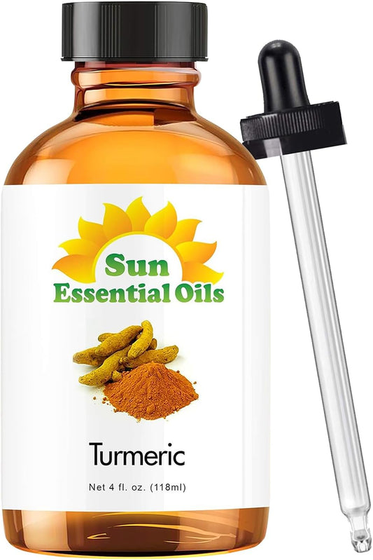 Sun Essential Oils Turmeric Essential Oil - Pure Aromatherapy Oil for Diffuser & Massage - 4 Fluid Ounces