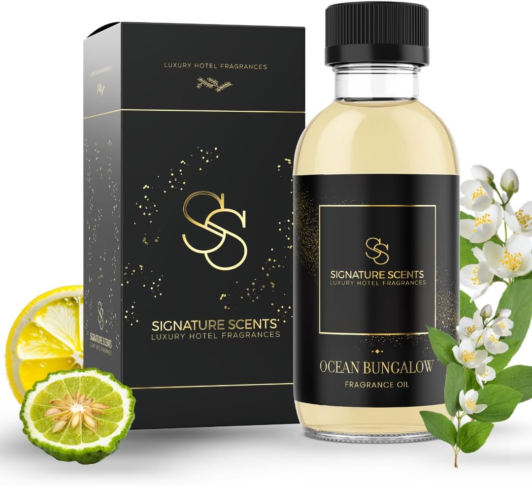 Luxury Hotel Fragrances - Hotel Fragrance Oil - Diffuser Oil Blends for Aromatherapy (Ocean Bungalow) 4.05 Fl Oz (120ml)