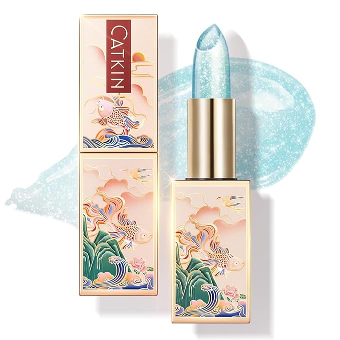 CATKIN Lip Balm Color Tinted Changing Lipstick Ultra Hydrating Lip Moistrurizer Chapstick with Vitamin E Nourishing For Cracked & Dry Lips 0.12 oz C08 Mermaid