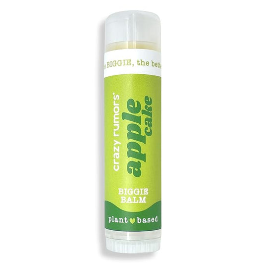 Crazy Rumors Biggie Apple Cake Flavored All Natural, Plant Based Lip Balm to Moisturize and Nourish your Lips - Apple Cake Biggie Tube 0.6 oz (4x Larger than standard 0.15 oz lip balm)