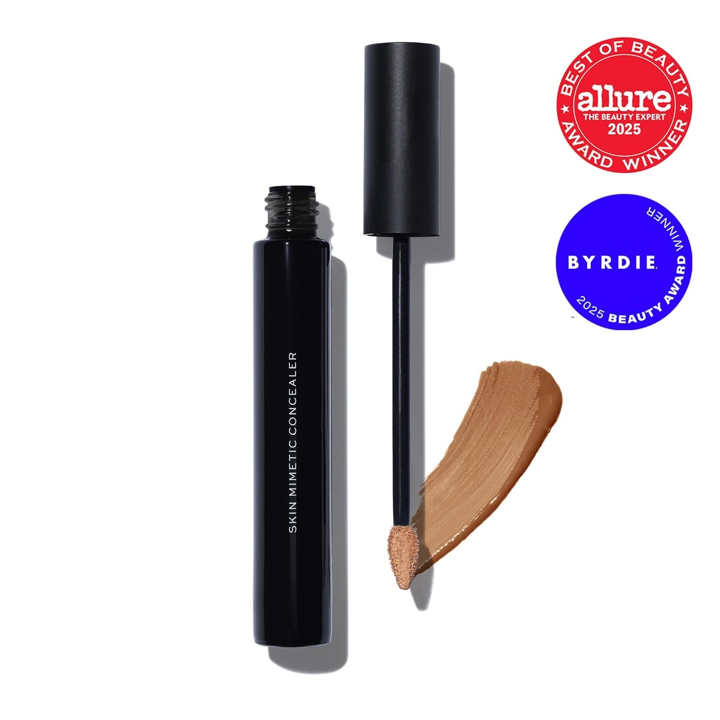 MAKE Beauty Skin Mimetic Concealer Buildable Medium Coverage Hydrating Concealer for Dark Circles Spot Concealing Brightening Crease-Free, Including Mature Skin. Radiant Finish. 15 Tan Deep Warm