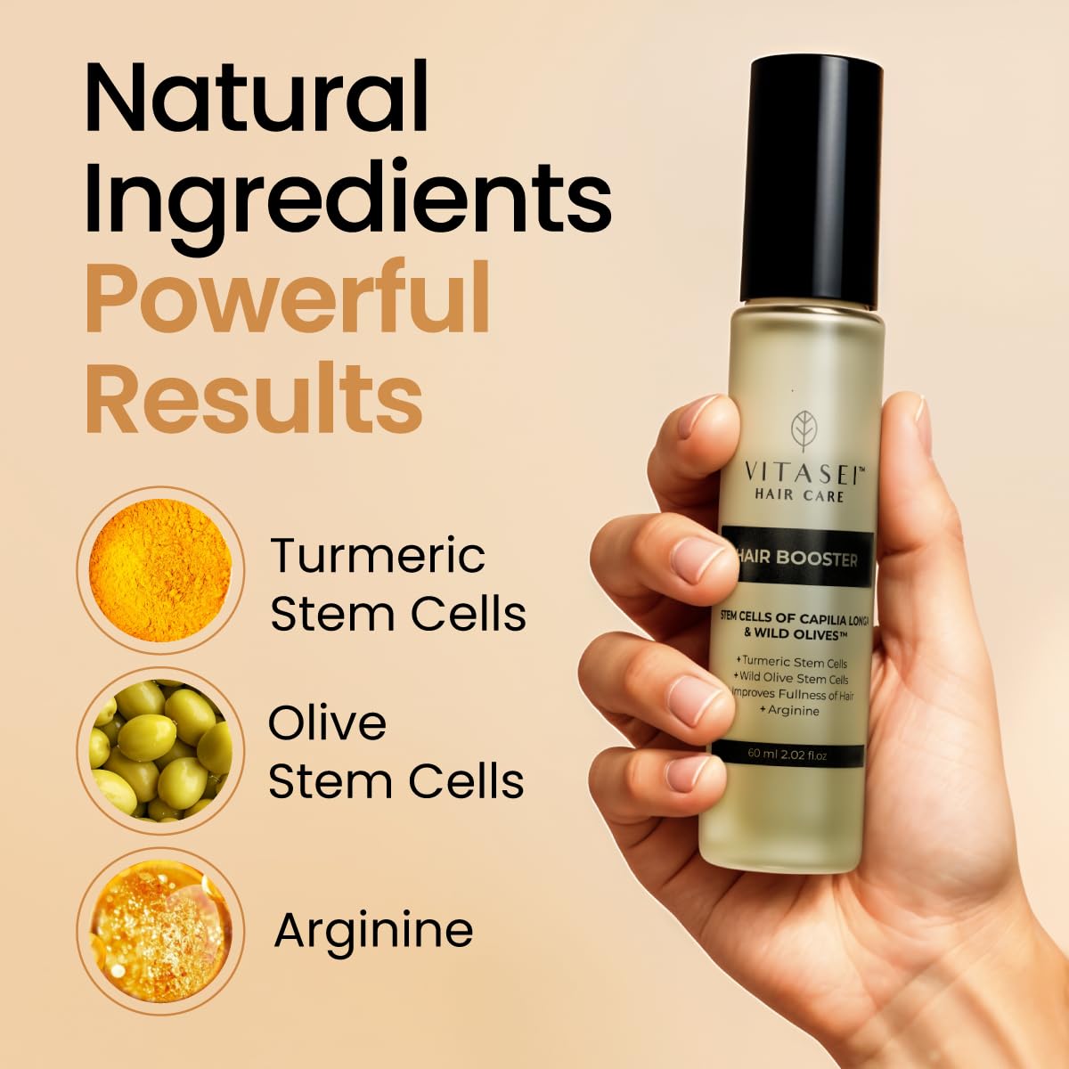 Hair Booster for Women & Men – Hair Revitalizing Serum with Capilia Longa & Arginine for Thick, Dry, Long, Damaged Hair – Peptide-Enriched Hair Tonic, 2 Fl Oz - Pack of 2