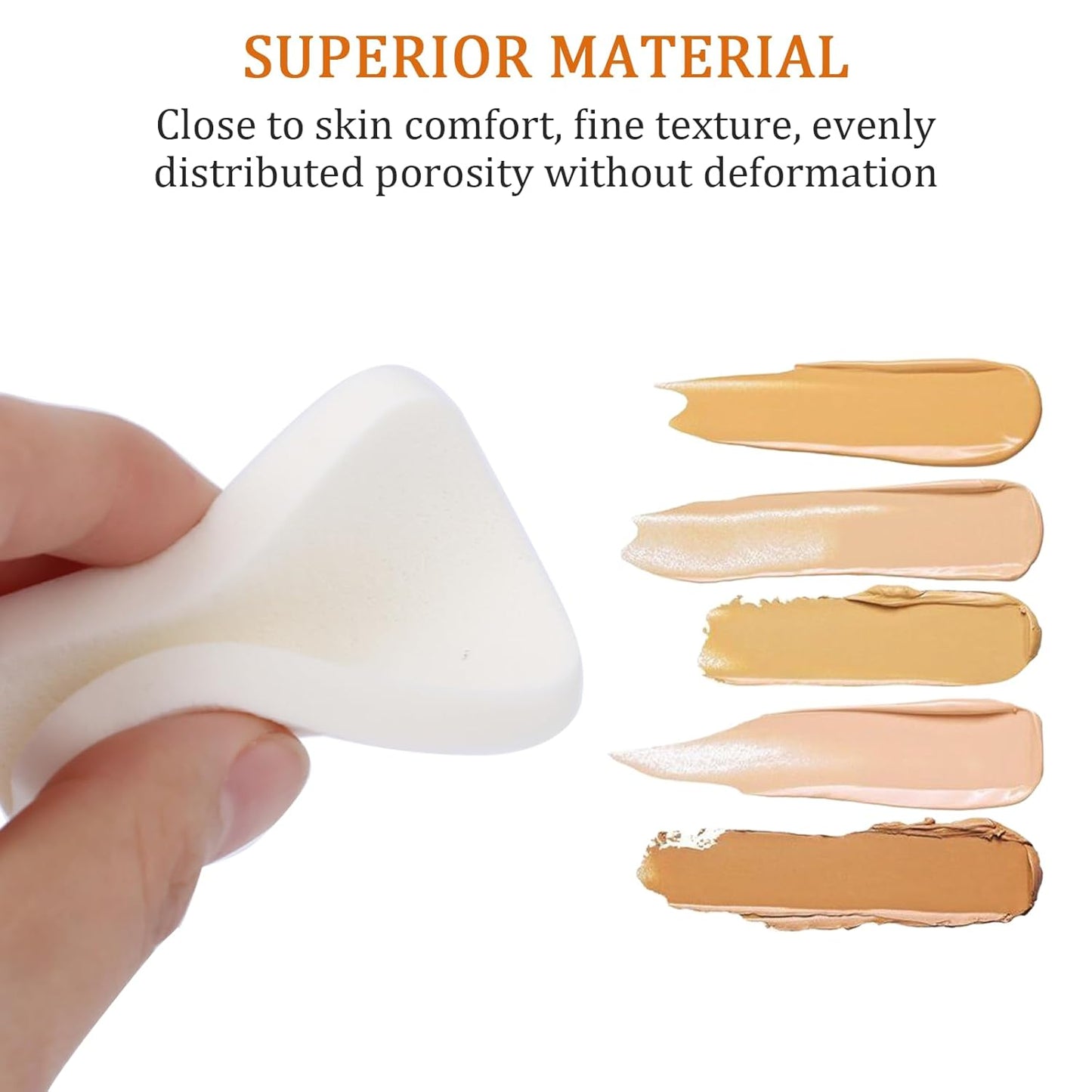 20Pcs White Makeup Cosmetic Sponge Square Make Up Facial Face Soft Sponge Cosmetic Puff Women Lady Beauty Makeup Foundation Powder Puff for All Skin Types Wet and Dry Dual Use