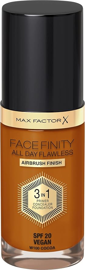 Max Factor Facefinity All Day Flawless 3 In 1 Foundation SPF 20, No. 100 Sun Tan