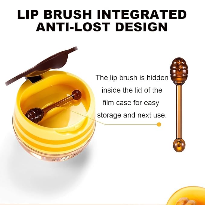 Lip Balm Honey Lip Mask, Hydrating Propolis Lip Sleeping Mask, Moisturizing & Prevention Dry and Cracked Lip Scrubs Exfoliator, Lip Repair Nourishes the Lip Skin
