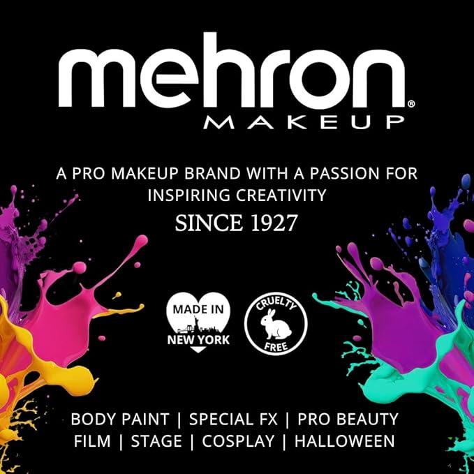 Mehron Makeup Foundation Greasepaint | Stage, Face Paint, Body Paint, Halloween Makeup 1.25 oz (38 g) (GREEN)