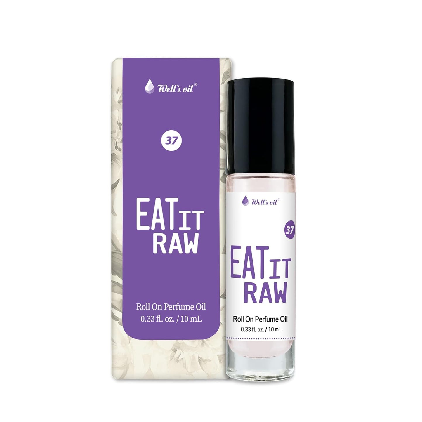 Well's Oil Roll-On Perfume Oil (Eat It Raw) | Sweet & Fruity Notes | Long-Lasting | Paraben-Free | 0.33 Fl Oz / 10 ml