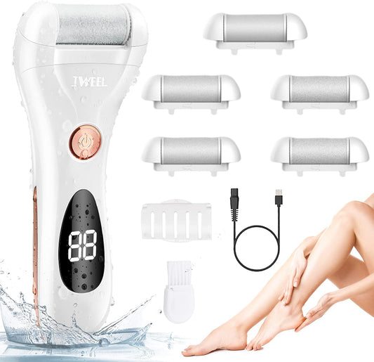 Callus Remover for Feet Shaver Rechargeable Electric Foot File Pedicure Tools for Feet Professional Callous Shaver Waterproof Pedicure kit for Cracked Heels and Dead Skin