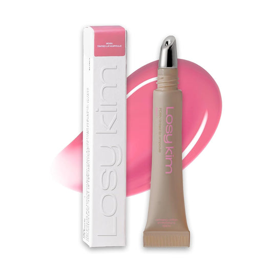 PDRN Tinted Lip Serum – High Gloss Ultra Hydrating Natural Glow, Non-Sticky Volumizing Color Glaze with Long-Lasting Shine, Nourishing Moisturizing Repair for Chapped Lips (0.34 oz) (bikini)