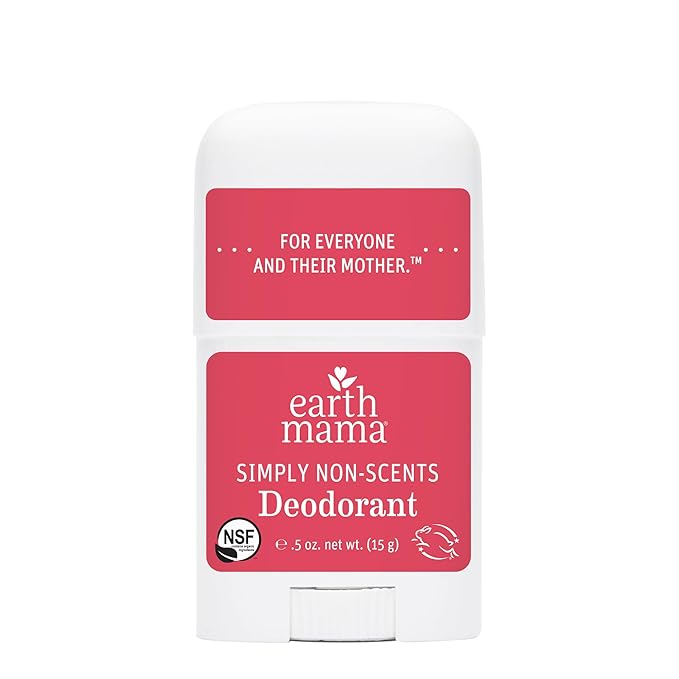 Earth Mama Mini Deodorant Travel Set | Safe for Sensitive Skin, Pregnancy and Breastfeeding, Contains Organic Calendula with No Fragrance Chemicals, No Baking Soda or Aluminum (4-Pack)
