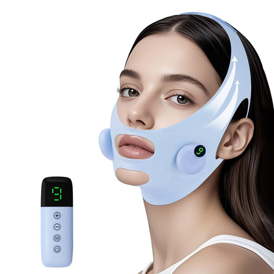 V-Shaped Face Machine Double Chin Reducer, Electric Double Chin Reducer & Face Lifting Device with 6 Modes 9 Intensity Levels