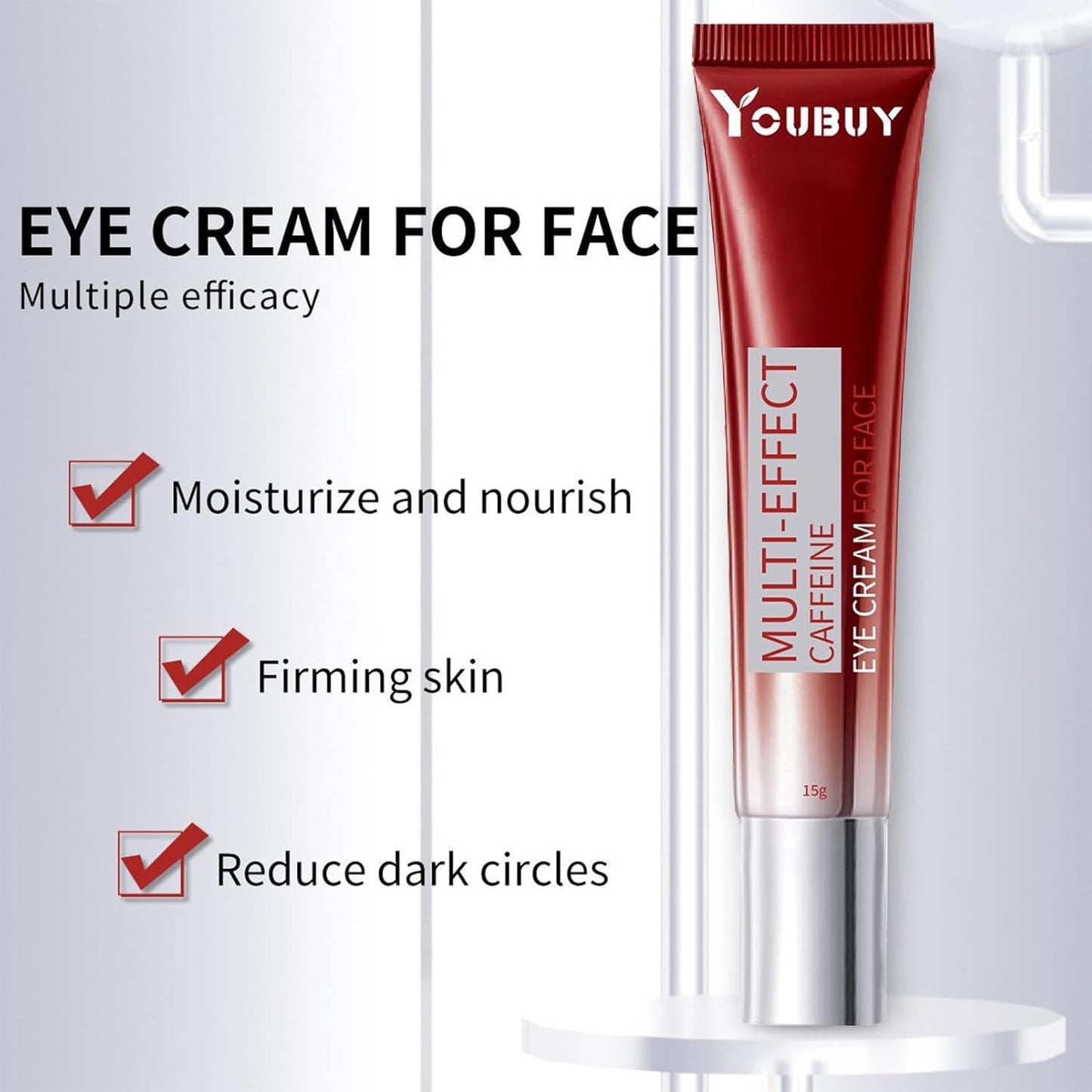 Caffeine Eye Cream for Dark Circles and Puffiness - Caffeine Under Eye Cream Anti Aging - Under Eye Serum for Puffiness Bags Wrinkles Fine Lines - Dark Circle Eye Cream Visible Firming Tightening
