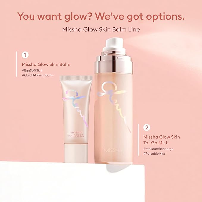 MISSHA Glow Skin Balm 0.68 fl oz/ 20ml, 4-in-1 Primer, Moisturizing Cream, Morning Pack, Luminizing Cream for a Flawless Natural Glow Glass Skin