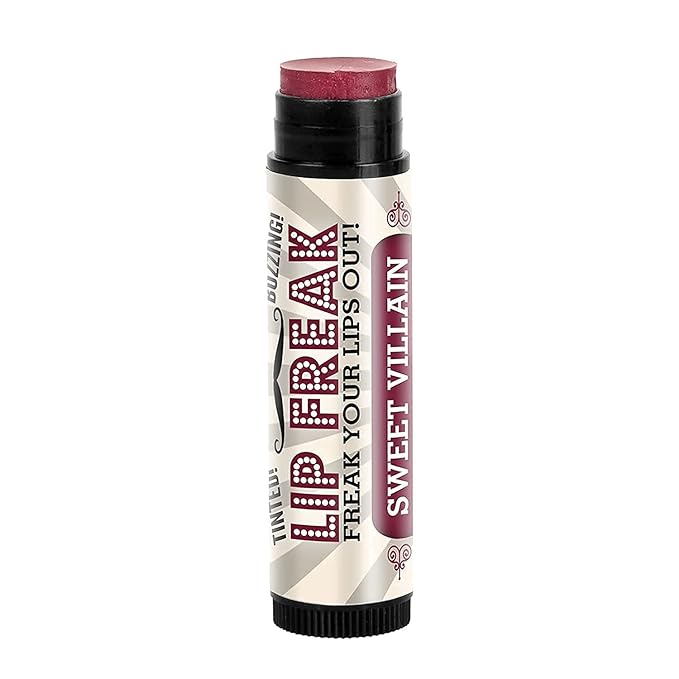 Doctor Lip Bang's BUZZING Lip Balm | Lip Freak | 100% All Natural | Cruelty Free | Sweet Villain | 2 Pack