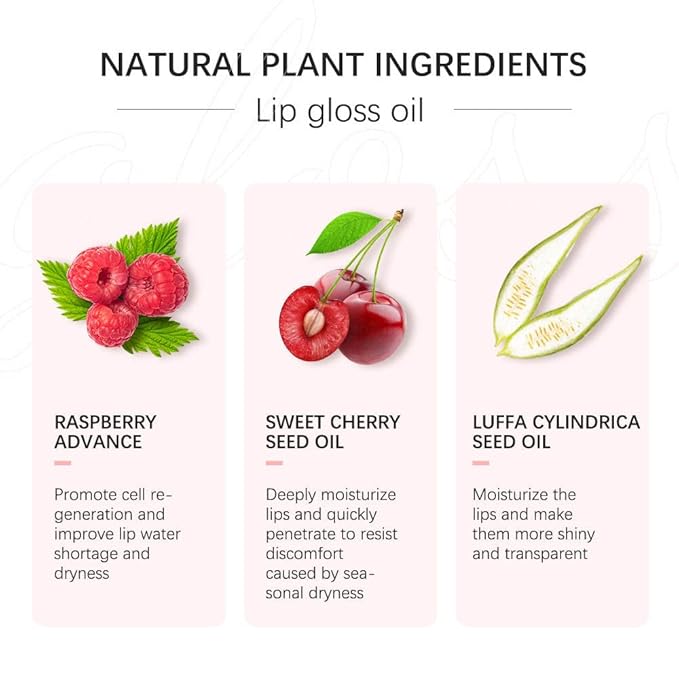 Lip Glow Oil, Care Of Lips, Highlight Lip Color And Lip Oil Hydrating Tinted Lip Balm, Lip Oil Gloss Tinted Hydrating Lip Care Lines Lip Crystal Jelly Moisturizing (012 RoseWood)